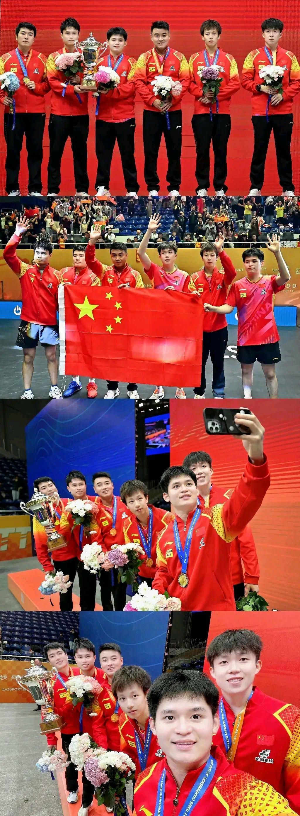 中国男子乒乓球队再次实现四连冠